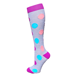 Big Bright Dots Premium Compression Socks- Reg - Awesome Socks 4u!