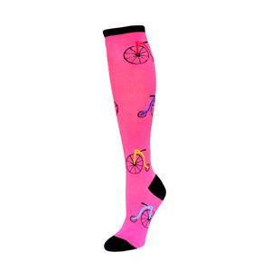 Bikes on Pink socks - Awesome Socks 4u!
