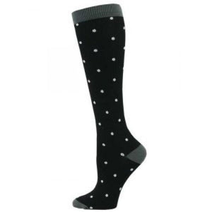 Black and White Mini Dot Compression Socks Reg & XL - Awesome Socks 4u!