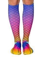 Blue Mermaid Knee High Socks - Awesome Socks 4u!
