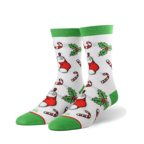 Candy Cane Holiday Crew Socks - Awesome Socks 4u!