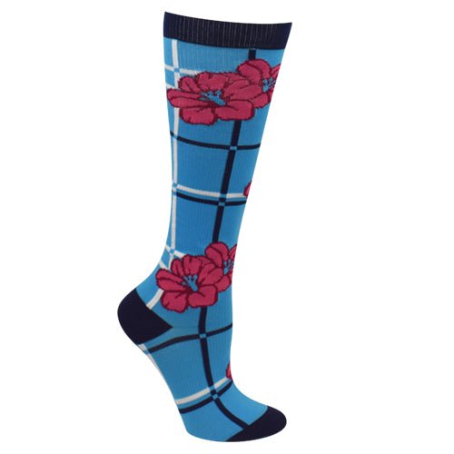 Floral Plaid Compression Socks - Awesome Socks 4u!