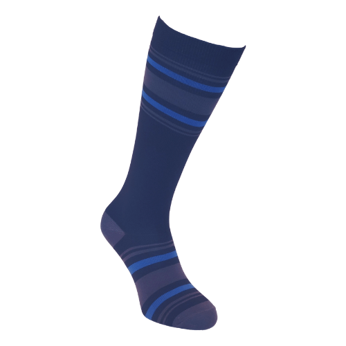 Men's Striped Premium Compression Socks- Blue - Awesome Socks 4u!