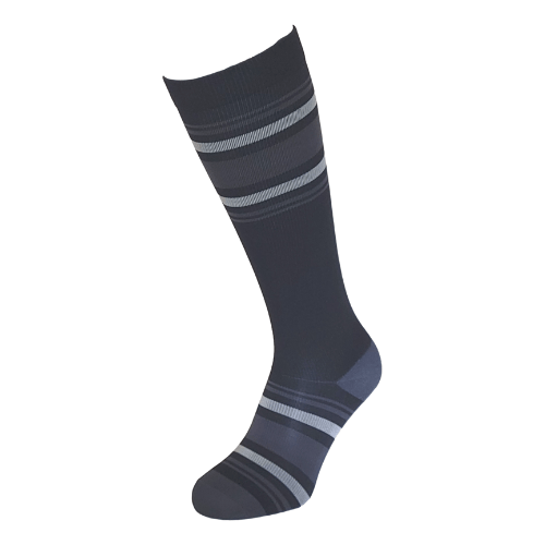 Men's Striped Premium Compression Socks- Gray - Awesome Socks 4u!