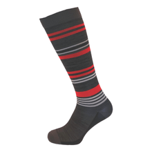 Men's Striped Premium Compression Socks- Red - Awesome Socks 4u!
