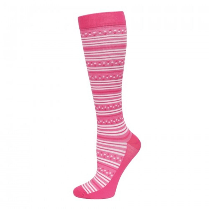 Pink Fairy Stripes Compression Socks - Awesome Socks 4u!