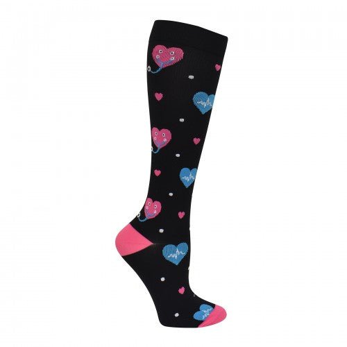 Smiley Hearts Compression Socks Reg & XL - Awesome Socks 4u!