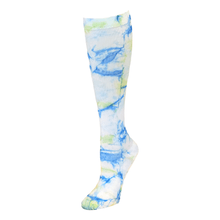 Tie Dye Premium Compression Socks - Blue & Green - Awesome Socks 4u!